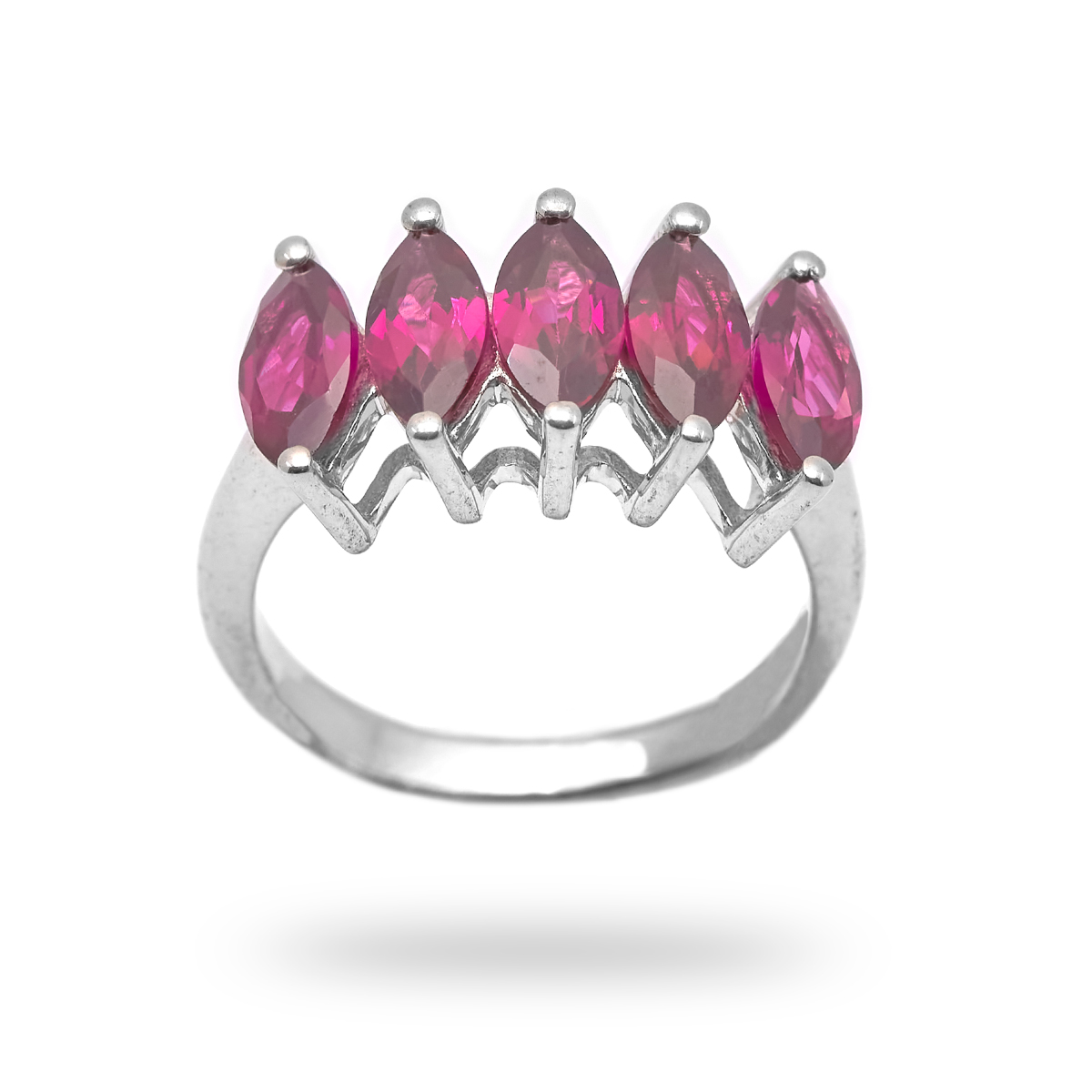Silver ring rhodolite Mara